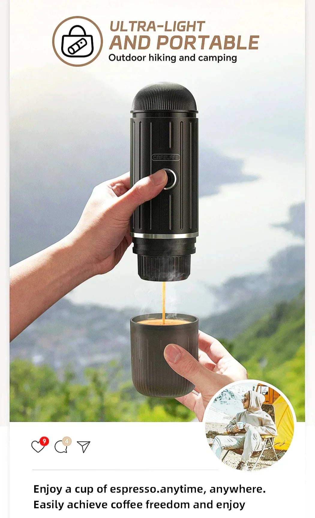 2 in 1 Espresso Coffee Maker